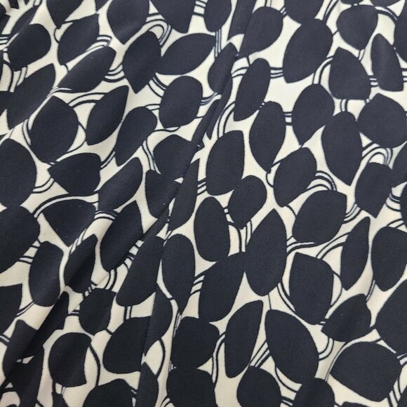 Apt 9 Skirt Womens Size M Medium Stretch Black White Pleated Business Casual - Picture 2 of 5